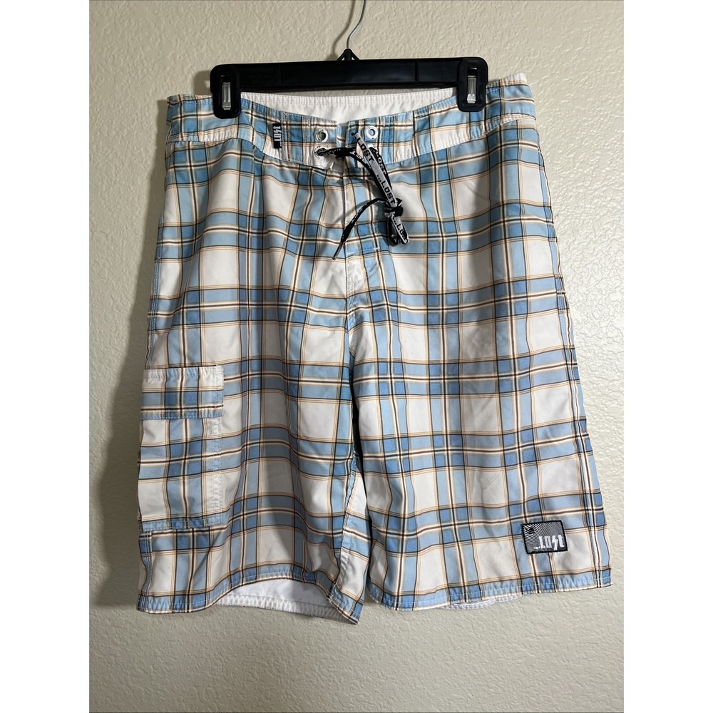 Lost Enterprises Shorts Mens 32 Plaid Surf Skate 90's Vintage